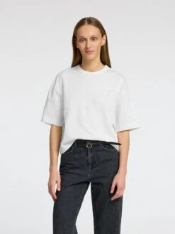 Selected Femme Penny Embroidered T-shirt - Snow White/Birch 11 Selected Femme Penny Embroidered T-shirt - Snow White/Birch -Lulu&M 16097078 SnowWhite 1167269 003