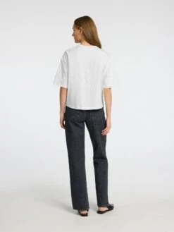 Selected Femme Penny Embroidered T-shirt - Snow White/Birch 10 Selected Femme Penny Embroidered T-shirt - Snow White/Birch -Lulu&M 16097078 SnowWhite 1167269 004