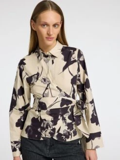 Selected Femme Aviana Long Sleeve Blouse - Birch 13 Selected Femme Aviana Long Sleeve Blouse - Birch -Lulu&M 16097261 Birch 1173946 008