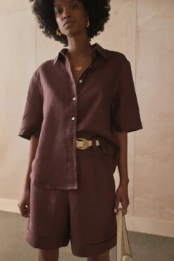 Sancia Priya Shirt - Cinnamon 9 Sancia Priya Shirt - Cinnamon -Lulu&M 1617A CI PRIYA SHIRT CINNAMON 3418copy jpg