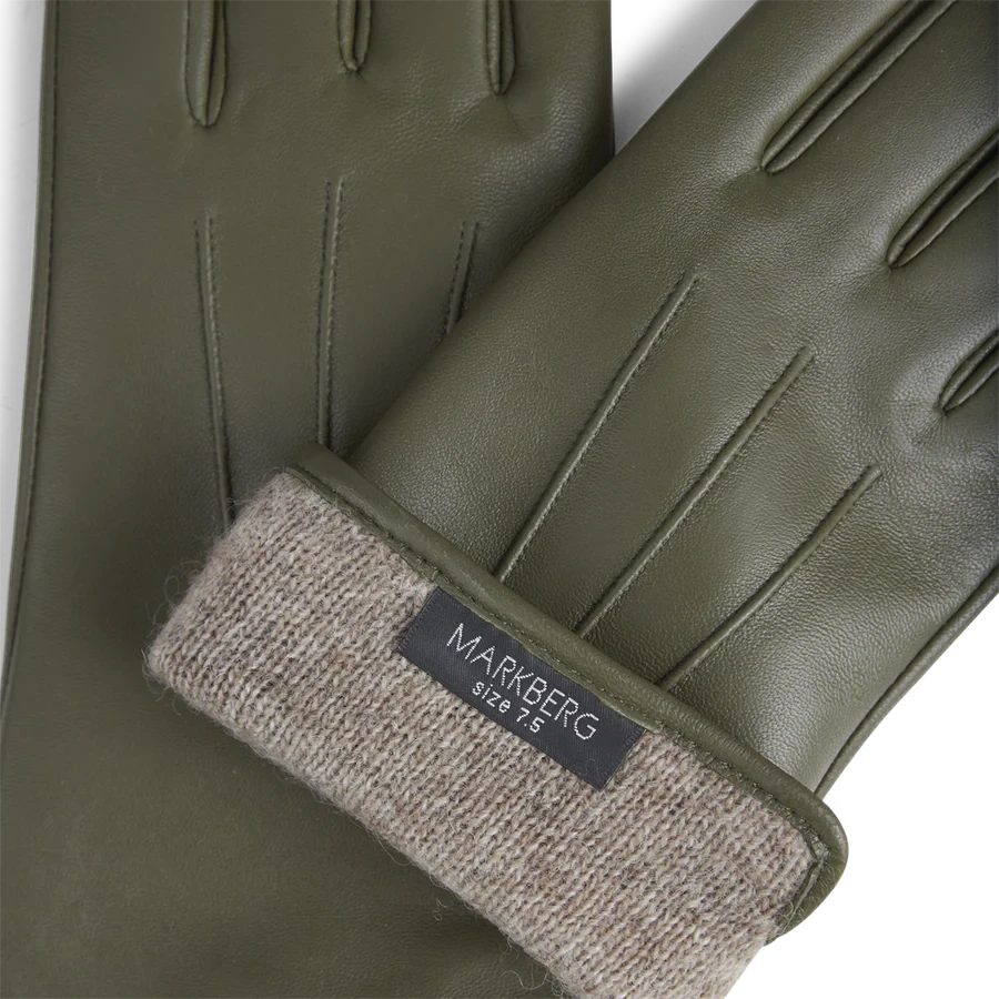 MarkBerg CariannaMBG Gloves - Olive Leather 6 MarkBerg CariannaMBG Gloves - Olive Leather - Image 4