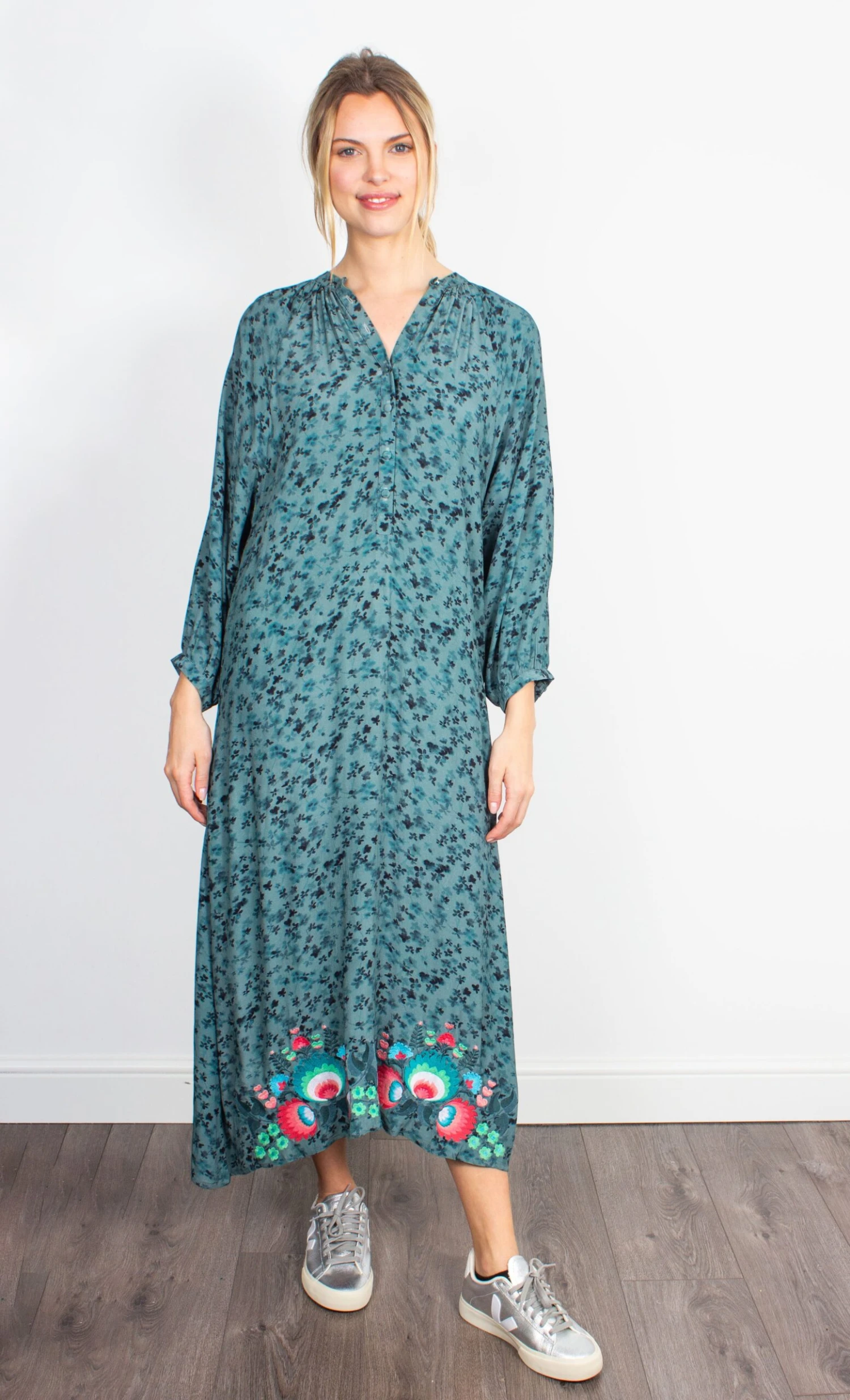 Primrose Park Zion Needle Cord Dress - Teal 3 Primrose Park Zion Needle Cord Dress - Teal