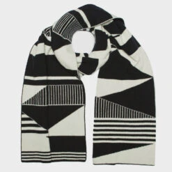 Green Thomas Semaphore Blanket Scarf - Black White 10 Green Thomas Semaphore Blanket Scarf - Black White -Lulu&M 23 33SEMAPHOREBLANKETBLACKWHITE jpg
