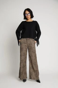 Munthe Tagillu Fringed Knit - Black -Lulu&M 243 1615 24376 2 W 2891 jpg