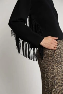Munthe Tagillu Fringed Knit - Black -Lulu&M 243 1615 24376 2 W 2912 jpg