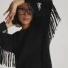 Munthe Tagillu Fringed Knit - Black -Lulu&M 243 1615 24376 2 W 2941 jpg
