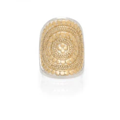 Alternative view of Anna Beck Classic Saddle Ring - Gold & Silver