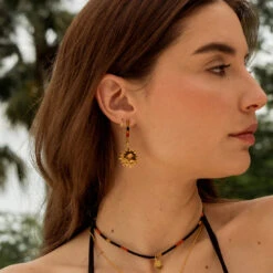 Alternative view of Mishky Sunny Stripes Bar Earrings - Gold