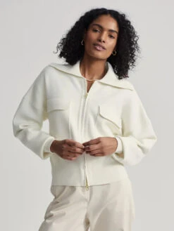 Varley Felise Relaxed Knit - Egret 9 Varley Felise Relaxed Knit - Egret -Lulu&M 2e215e57efa4f8d0539c953ca384907000034c4c VAR02147 FELISE RELAXED KNIT JACKET EGRET v2 041 jpg