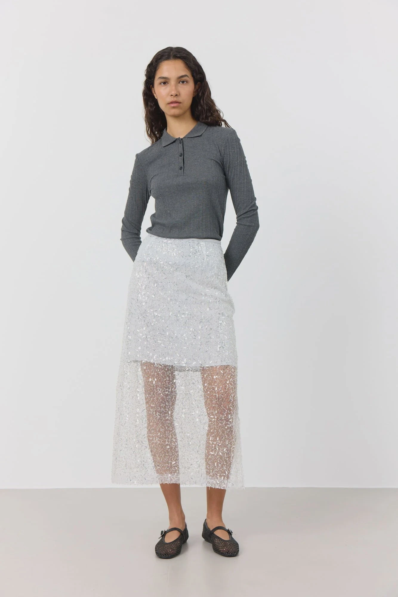 Levete Room Imporia 1 Skirt - Grey 3 Levete Room Imporia 1 Skirt - Grey
