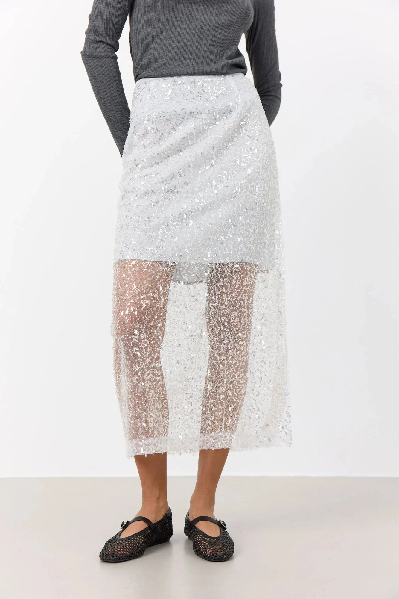 Levete Room Imporia 1 Skirt - Grey 4 Levete Room Imporia 1 Skirt - Grey - Image 2