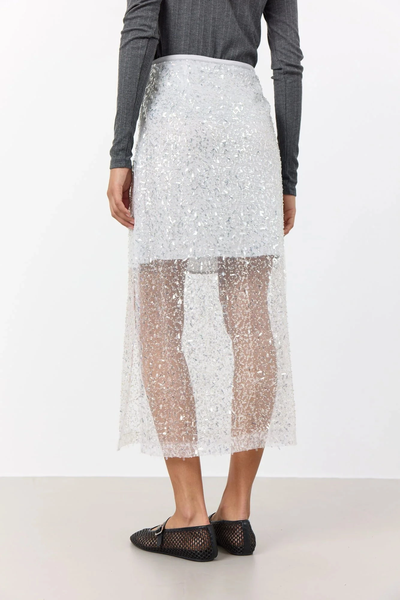 Levete Room Imporia 1 Skirt - Grey 6 Levete Room Imporia 1 Skirt - Grey - Image 4