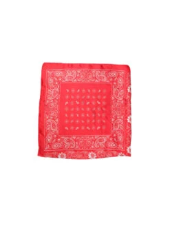 Alternative view of Black Colour Paisley Mini Scarf - Red