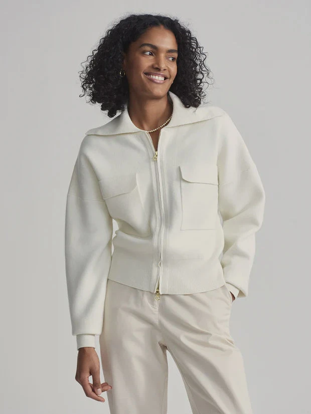 Varley Felise Relaxed Knit - Egret 3 Varley Felise Relaxed Knit - Egret