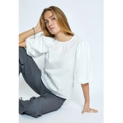 Minus Joa Short Sleeve Blouse - Cloud Dancer 4 Minus Joa Short Sleeve Blouse - Cloud Dancer - Image 2