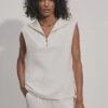 Varley Magnolia Half Zip Tank - Ivory Marl -Lulu&M 407adf43c055893ba48e7c0f70bfe3a8ab94ae5d VAR01756 MAGNOLIA HALF ZIP TANK IVORY MARL Drop1 025 jpg