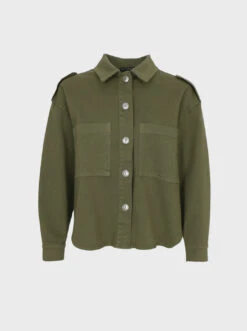 Black Colour Tully Shirt Jacket - Army