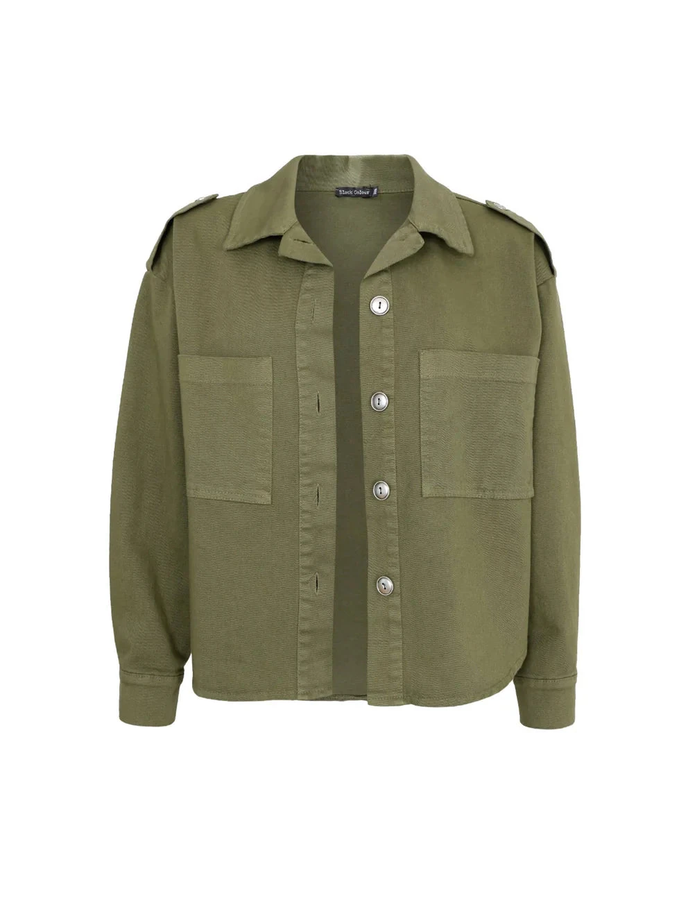 Black Colour Tully Shirt Jacket - Army 5 Black Colour Tully Shirt Jacket - Army - Image 3