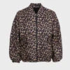 Black Colour Leo Bomber Jacket - Leopard -Lulu&M 40846LE 1 1056x1408 jpg