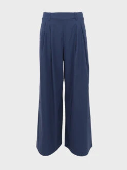 Black Colour Davina Wide Leg Pant - Navy