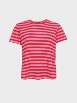 Black Colour Maisy T-Shirt - Red / Pink