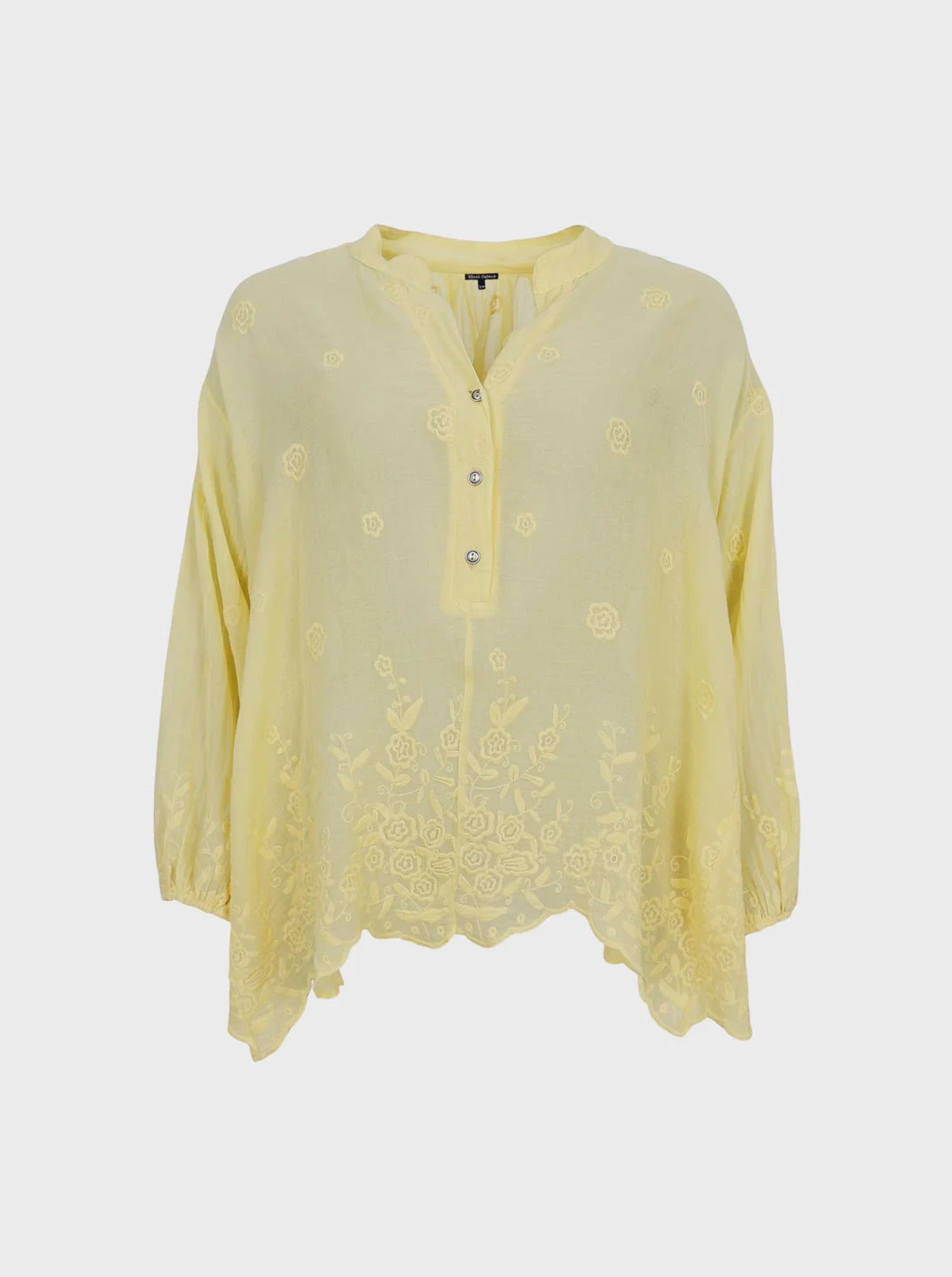 Black Colour Laura Blouse - Pastel Yellow 3 Black Colour Laura Blouse - Pastel Yellow