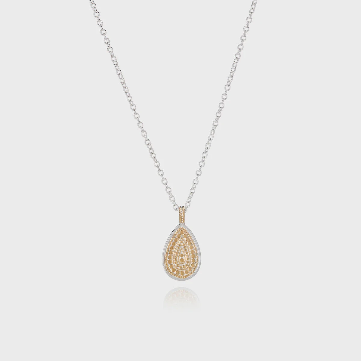 Anna Beck Classic Teardrop Pendant Necklace - Reversible - Gold/Silver 3 Anna Beck Classic Teardrop Pendant Necklace - Reversible - Gold/Silver