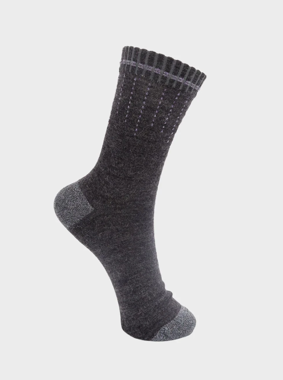 Black Colour Glaze Wool Mix Sock - Grey/Silver 3 Black Colour Glaze Wool Mix Sock - Grey/Silver