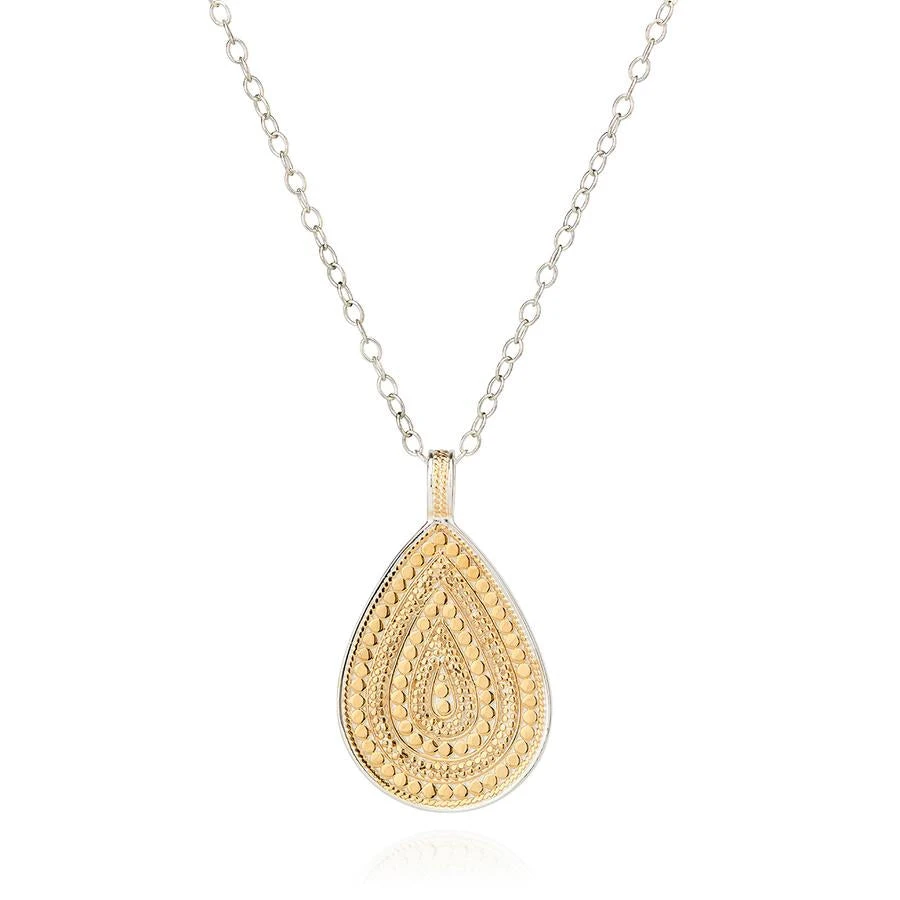 Anna Beck Large Beaded Teardrop Necklace - Gold 3 Anna Beck Large Beaded Teardrop Necklace - Gold