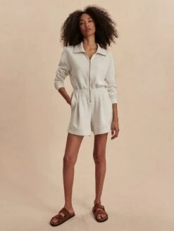 Alternative view of Varley Annika Playsuit - Ivory Marl