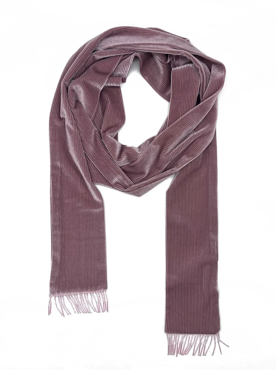 Nooki Tuxedo Skinny Velvet Scarf - Pink 4 Nooki Tuxedo Skinny Velvet Scarf - Pink - Image 2