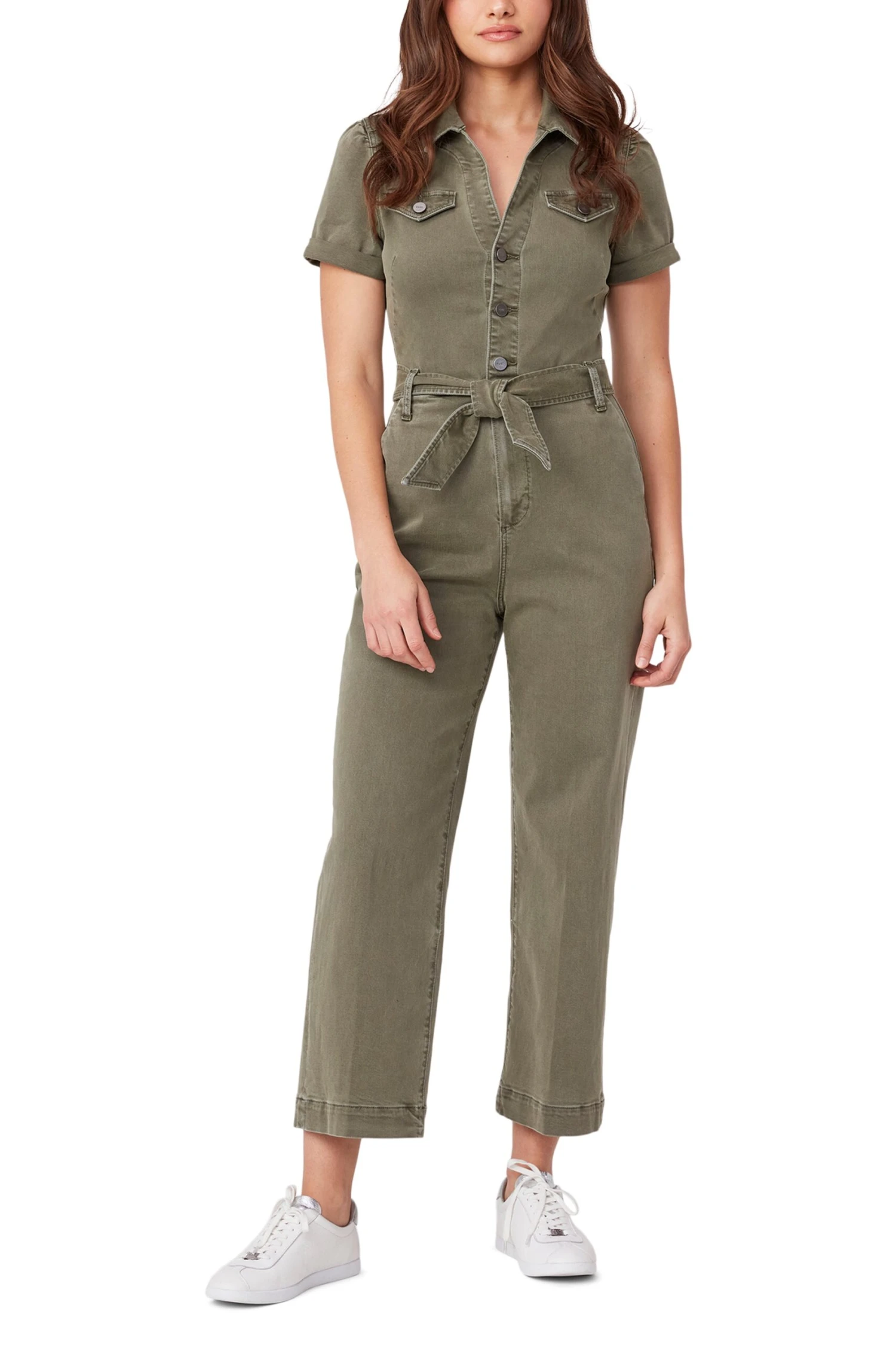 Paige Anessa Puff SS Jumpsuit - Vintage Ivy Green 3 Paige Anessa Puff SS Jumpsuit - Vintage Ivy Green