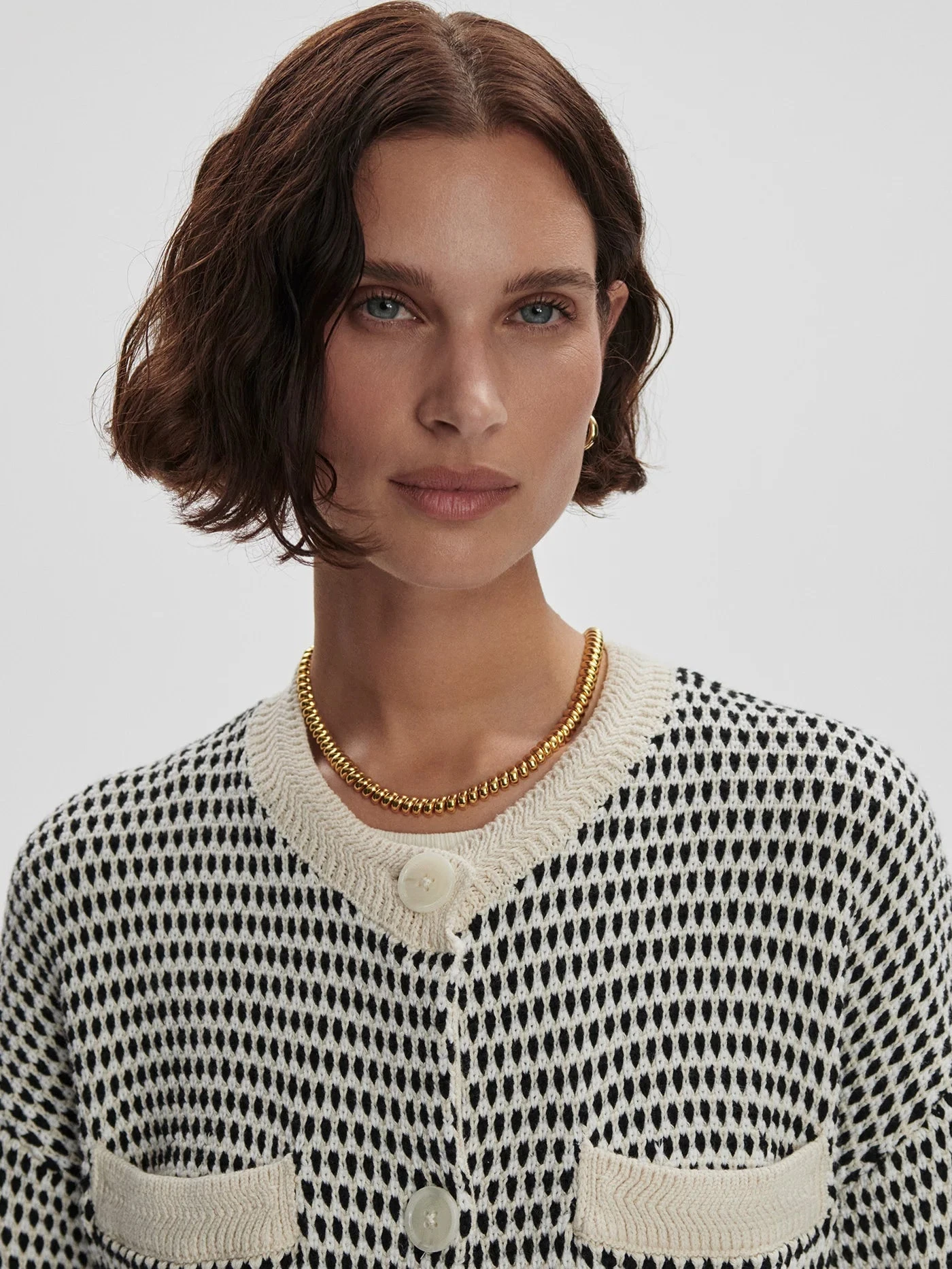Varley Tidewell Textured Knit Jacket - Birch Multi Stitch 7 Varley Tidewell Textured Knit Jacket - Birch Multi Stitch - Image 5