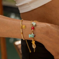 Alternative view of Mishky Golden Sun Bracelet - Ivory/Gold
