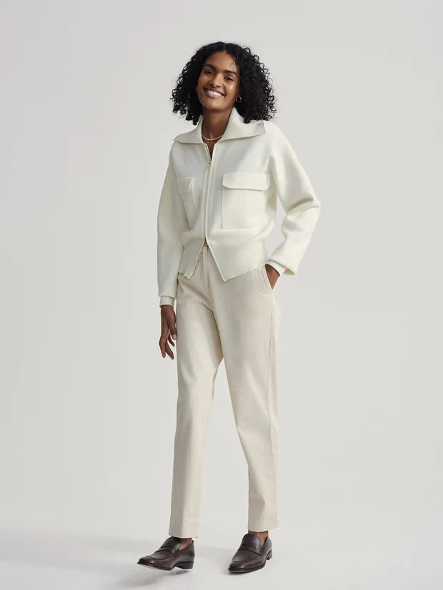 Varley Felise Relaxed Knit - Egret 6 Varley Felise Relaxed Knit - Egret - Image 4