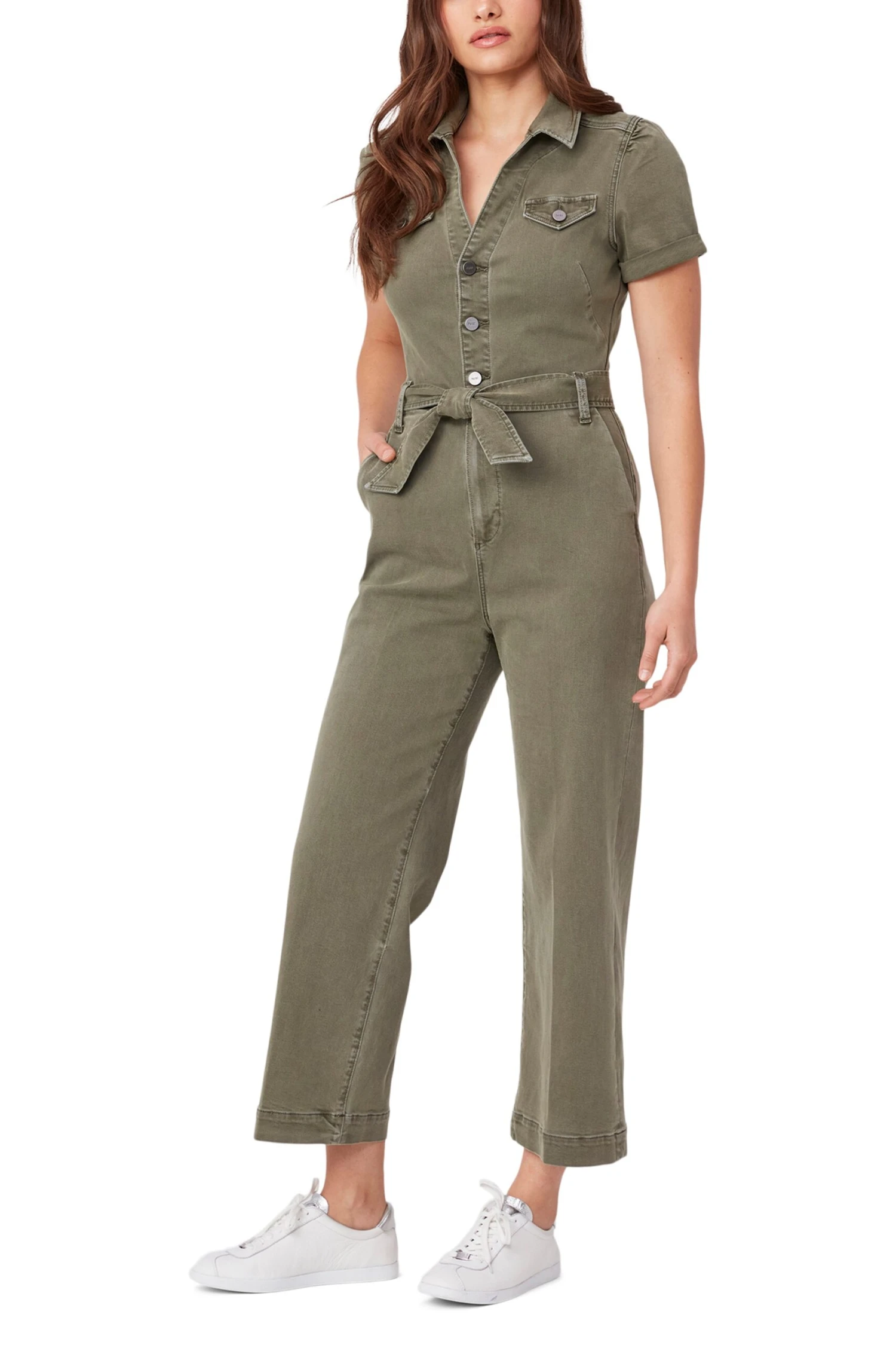 Paige Anessa Puff SS Jumpsuit - Vintage Ivy Green 4 Paige Anessa Puff SS Jumpsuit - Vintage Ivy Green - Image 2