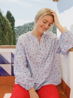 Black Colour Witty Shirt - Blue Cherry