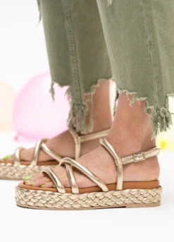 Alternative view of DWRS Cyprus Sandal - Champagne