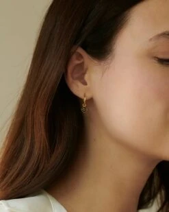 Alternative view of Anna Beck Hypersthene Cushion Charm Earrings - Gold