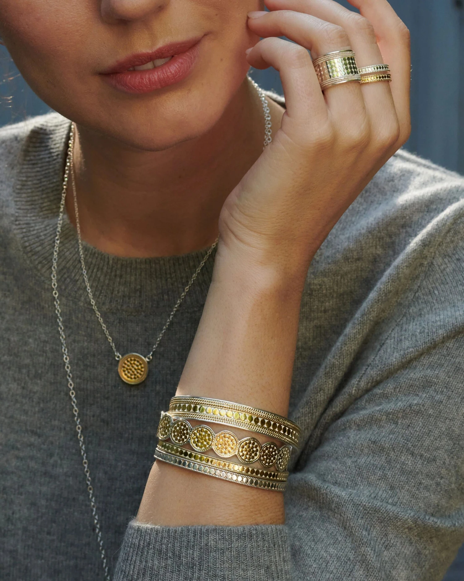 Anna Beck Classic Cuff - Gold 4 Anna Beck Classic Cuff - Gold - Image 2