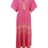 Black Colour Luna Long V-Neck Dress - Pink Empire 1 Black Colour Luna Long V-Neck Dress - Pink Empire -Lulu&M BCLUNAlongV neckdressPinkEmpire