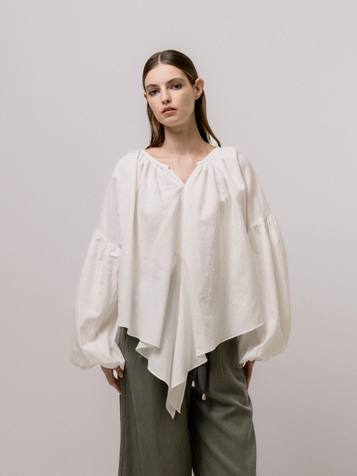 Emin + Paul Volume Sleeve Lace Blouse - White 4 Emin + Paul Volume Sleeve Lace Blouse - White - Image 2