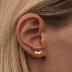 LULU Copenhagen Blink Earring - Shiny Gold -Lulu&M BLINK 1 PCS SHINY Ear stud 1 pcs LULUE122 Gold plated 1 1000x.jpg 2