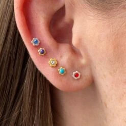 LULU Copenhagen BLOMST Earring - Gold White -Lulu&M BLOMST 1 PCS Ear stud 1 pcs LULU1080 White 2 800x 2bc12c52 4625 44a9 b10c 28e0e4e16f2e