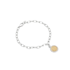 Anna Beck Classic Smooth Rim Charm Bracelet - Gold & Silver