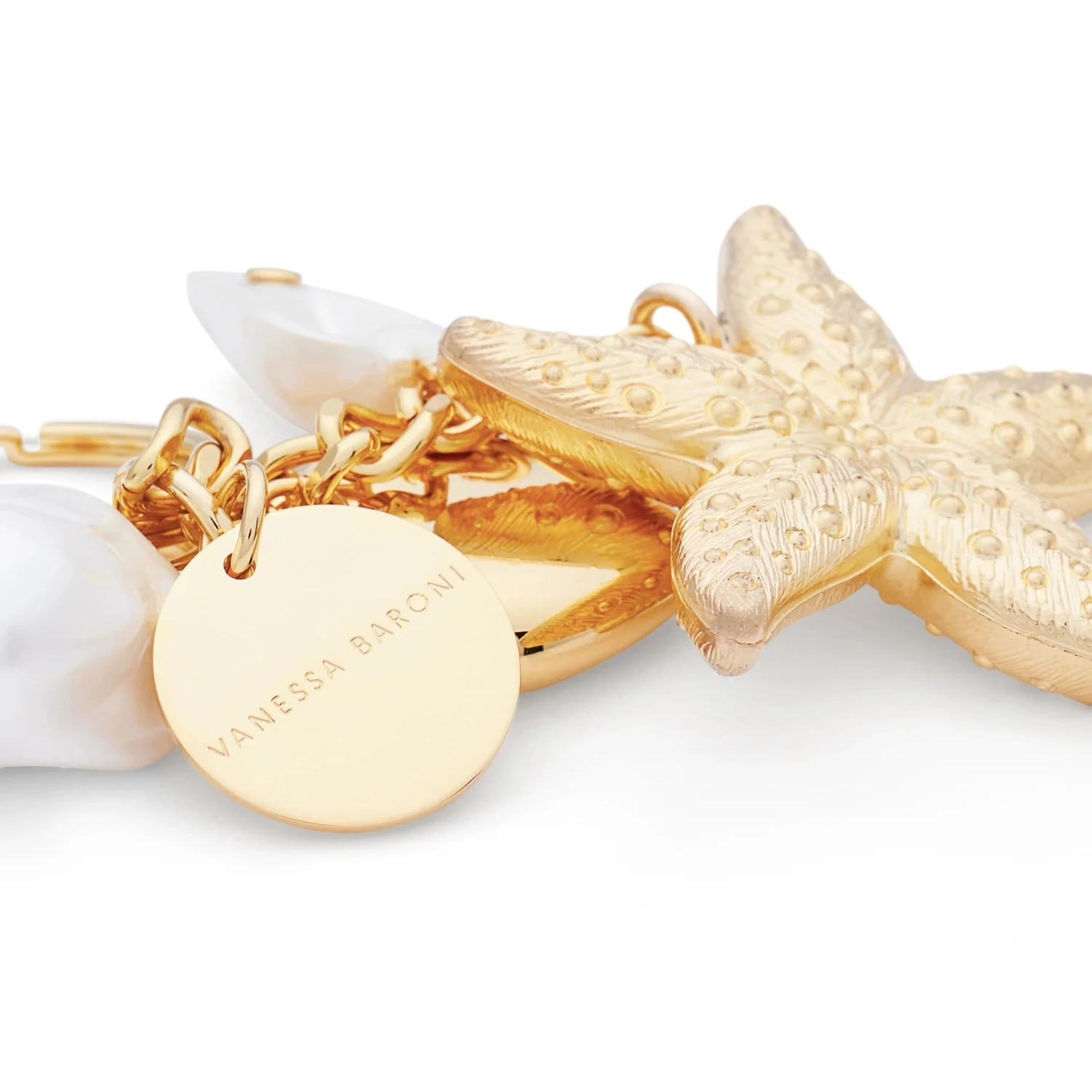 Vanessa Baroni Beach Key Chain - Gold 4 Vanessa Baroni Beach Key Chain - Gold - Image 2