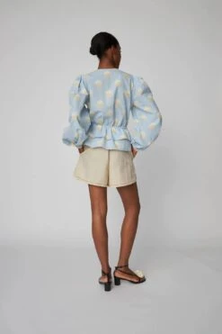 Alternative view of Stella Nova Big Dot Blouse - Light Blue