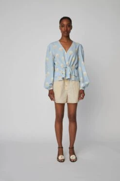 Stella Nova Big Dot Blouse - Light Blue 7 Stella Nova Big Dot Blouse - Light Blue -Lulu&M Big Dot Blouse Blouse SC51 2063 302 Light Blue jpg