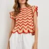 Rails Coen Top - Cherry Oat 1 Rails Coen Top - Cherry Oat -Lulu&M COEN CHERRY STRIPE 1