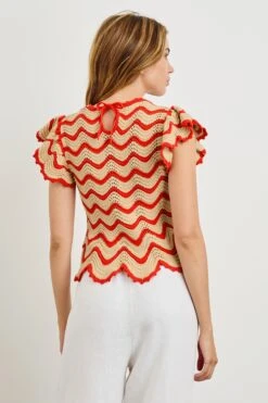 Rails Coen Top - Cherry Oat 11 Rails Coen Top - Cherry Oat -Lulu&M COEN CHERRY STRIPE 7